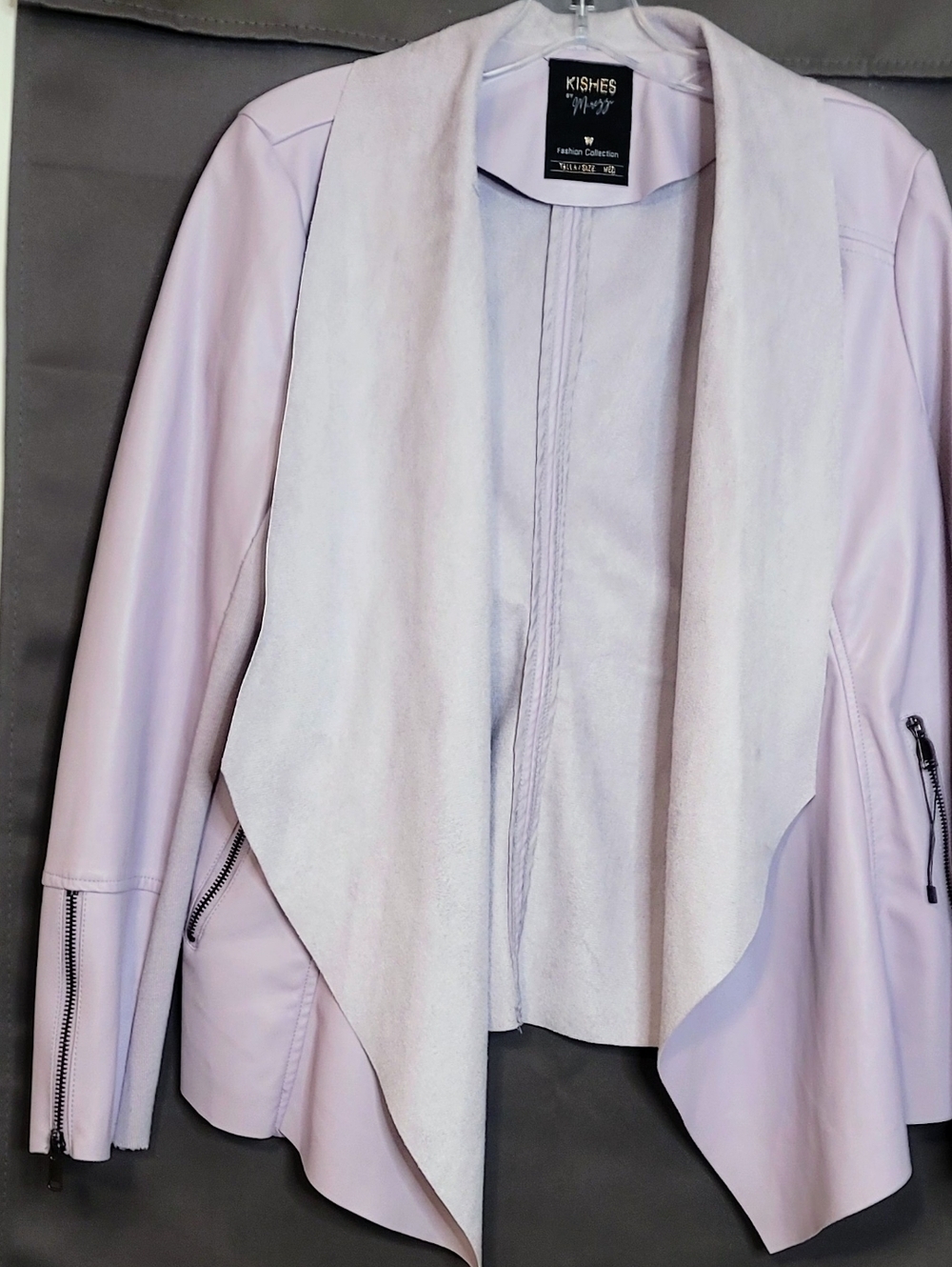 KISHES By Forever 21 Pastel Purple Faux Leather Jacket Sz Med